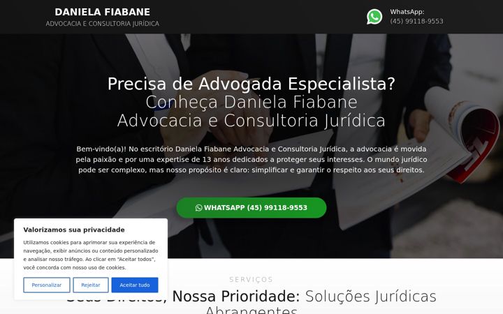 Screenshot of danielafiabane.com