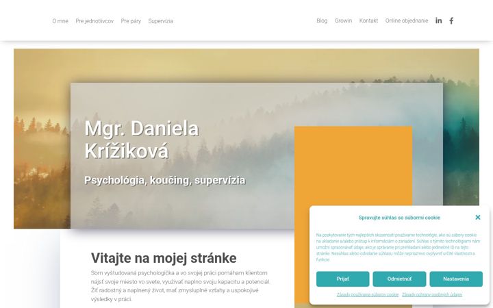 Screenshot of danielakrizikova.sk