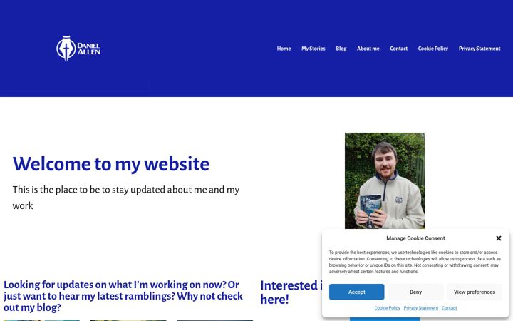 Screenshot of danielallenbooks.com