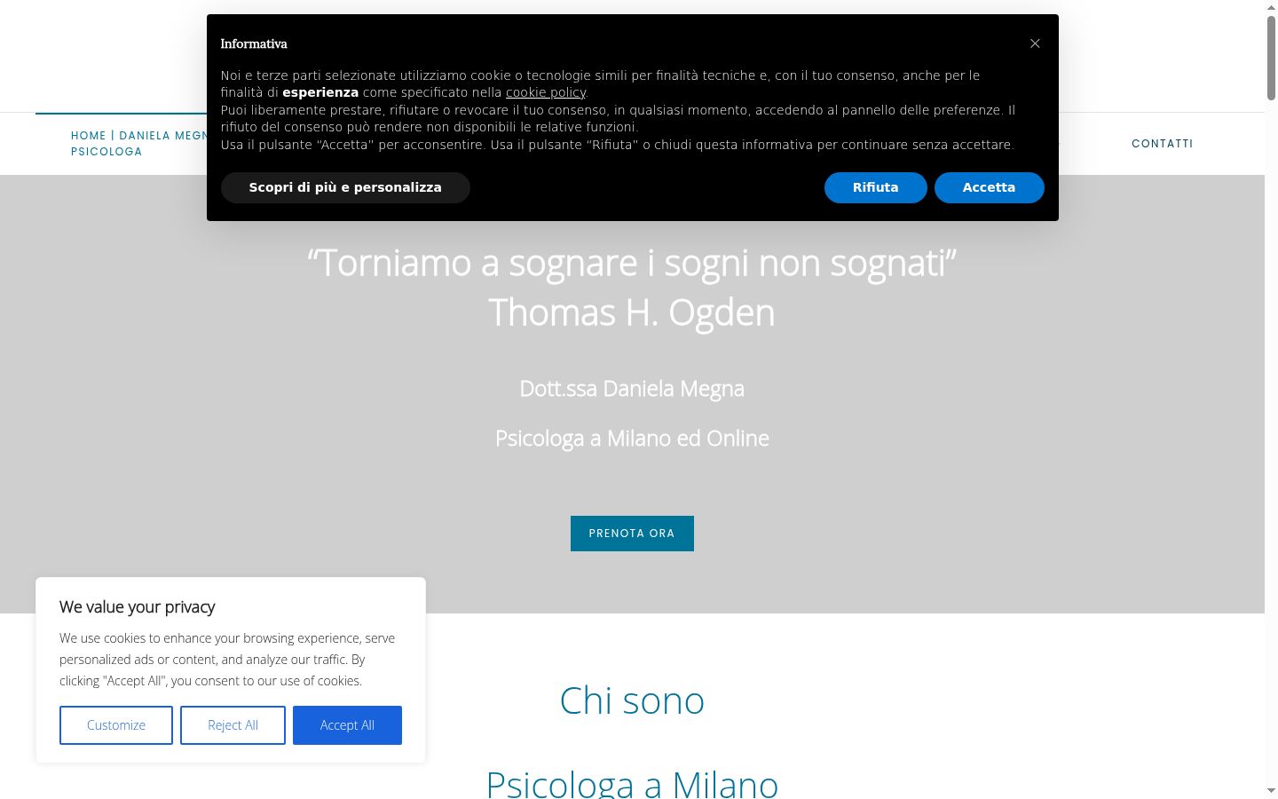 Screenshot van de toestemmingsbanner zoals getoond vóór enige interactie