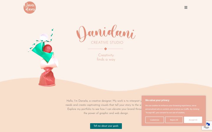 Screenshot of danielapalumbo.com
