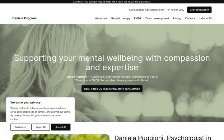 Screenshot of danielapuggioni.ch