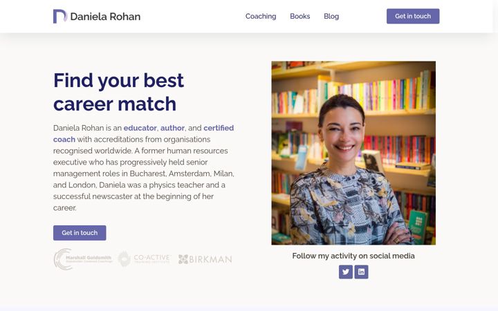 Screenshot of danielarohan.com