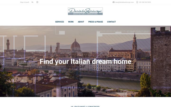 Screenshot of danielasinicropi.com