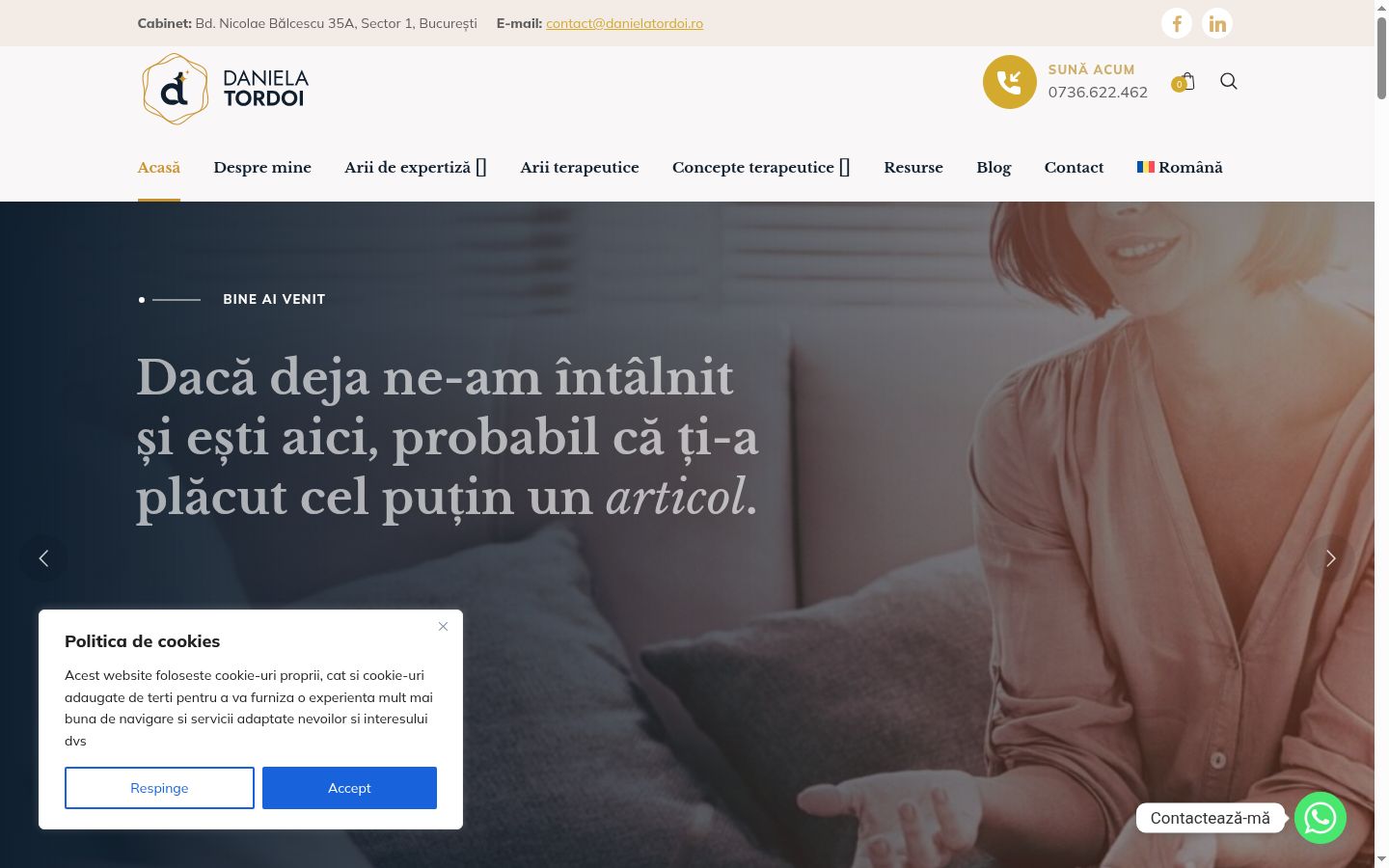 Ekrānuzņēmums ar piekrišanas baneri, kas tika rādīts pirms jebkādas mijiedarbības