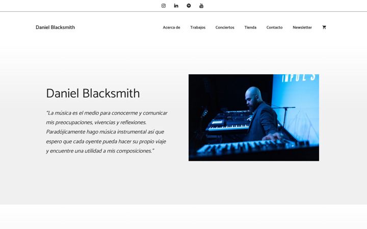 Screenshot of danielblacksmith.com