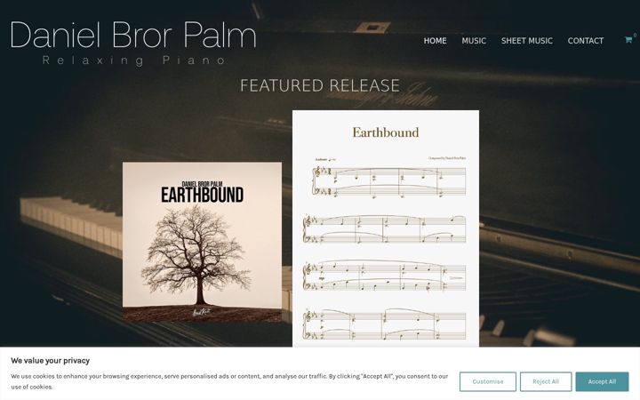 Screenshot of danielbrorpalm.com