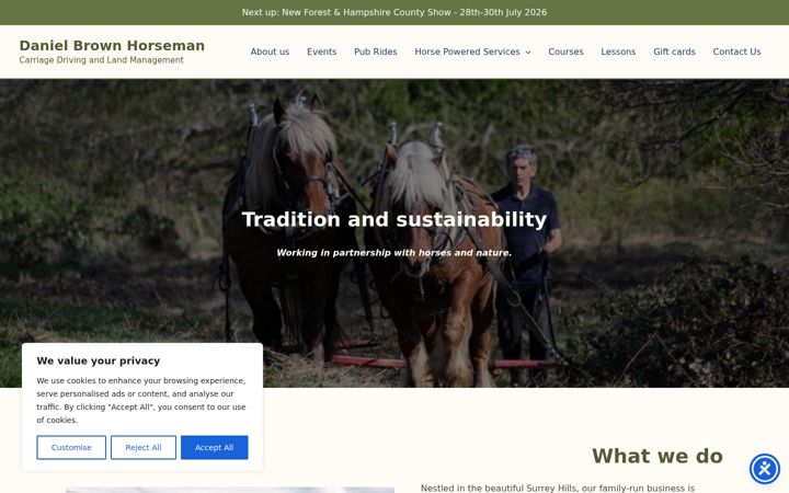 Screenshot of danielbrownhorseman.com