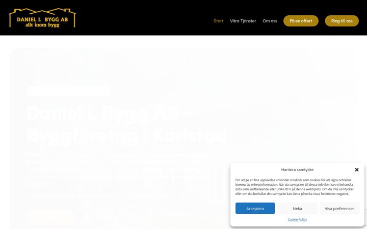 Screenshot di danielbyggab.se