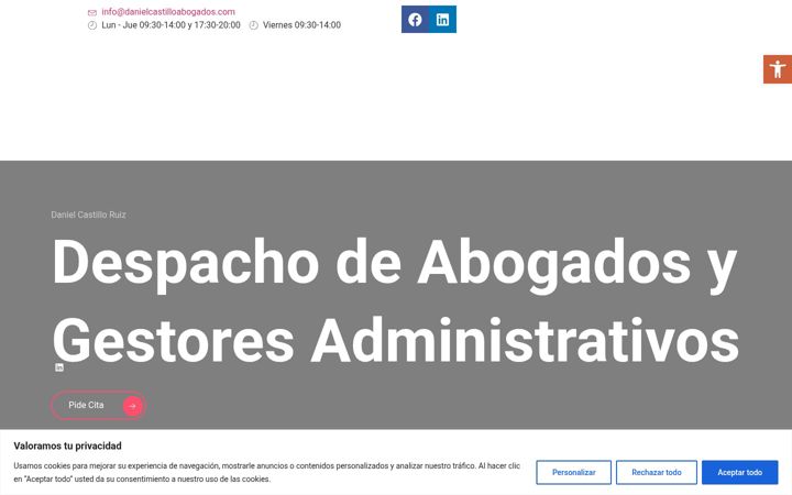 Screenshot of danielcastilloabogados.com