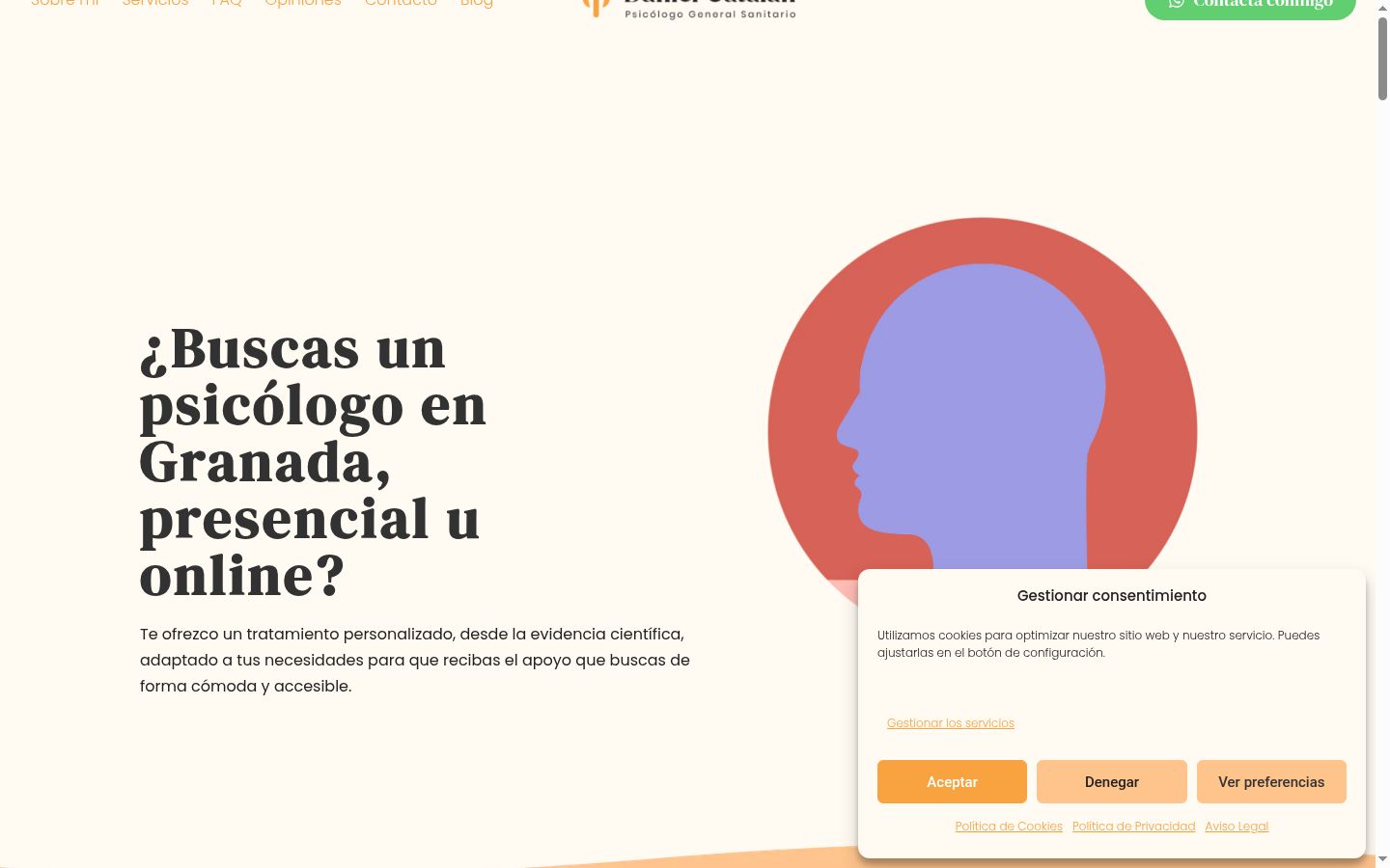 Screenshot del banner di consenso mostrato prima di qualsiasi interazione