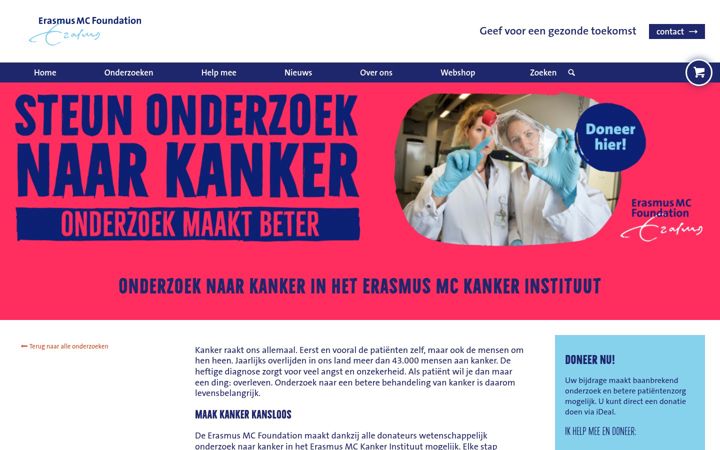 Screenshot von danieldenhoedstichting.nl