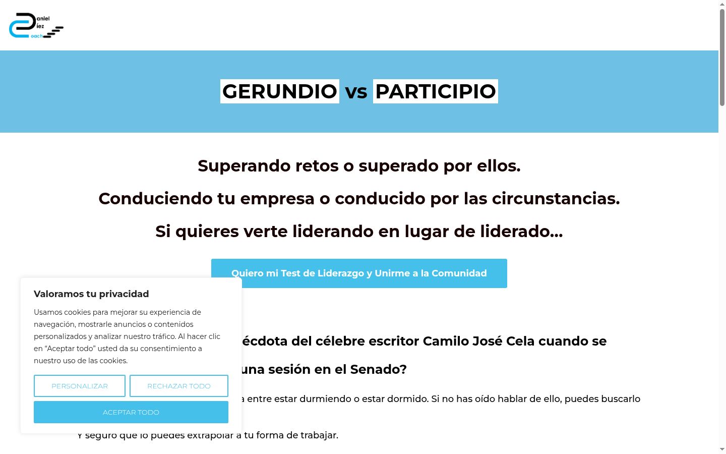 Screenshot del banner di consenso mostrato prima di qualsiasi interazione