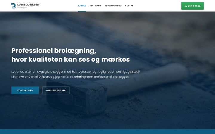Screenshot of danieldirksen.dk