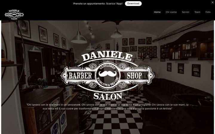 Captură de ecran a danielebarbershop.it
