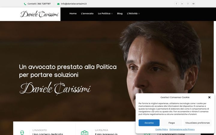 Captură de ecran a danielecarissimi.it