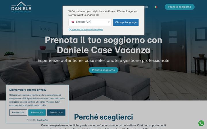 Screenshot of danielecasevacanza.com
