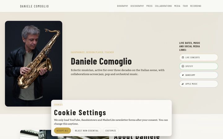 Screenshot of danielecomoglio.com