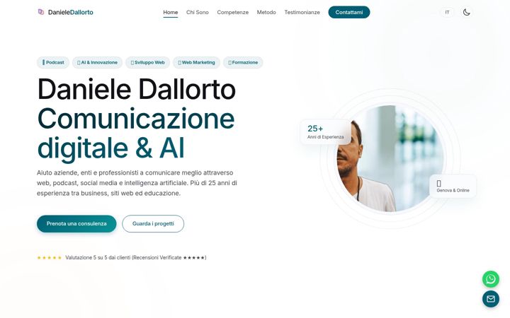 Snímek obrazovky danieledallorto.it