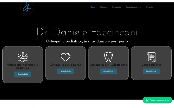 Screenshot von danielefaccincaniosteopata.it