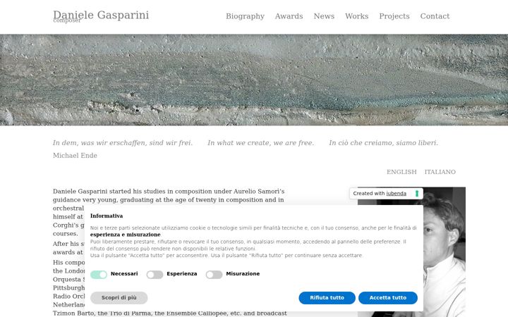 Screenshot of danielegasparini.net