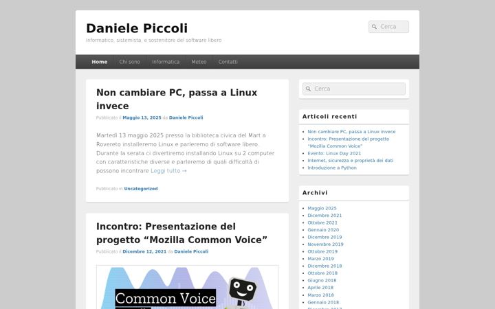 Screenshot von danielepiccoli.it