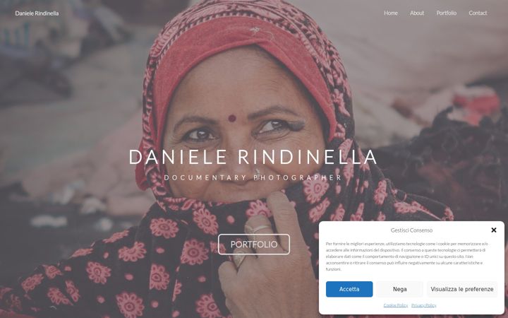 Screenshot of danielerindinella.com