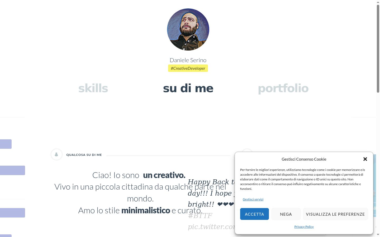 Captura de pantalla del banner de consentimiento mostrado antes de cualquier interacción