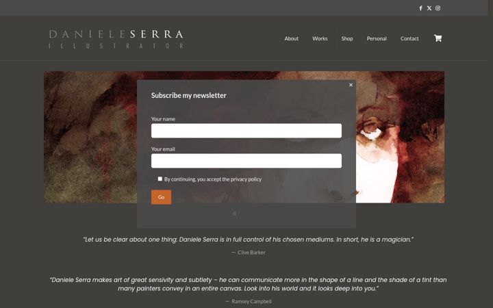 Screenshot of danieleserra.com