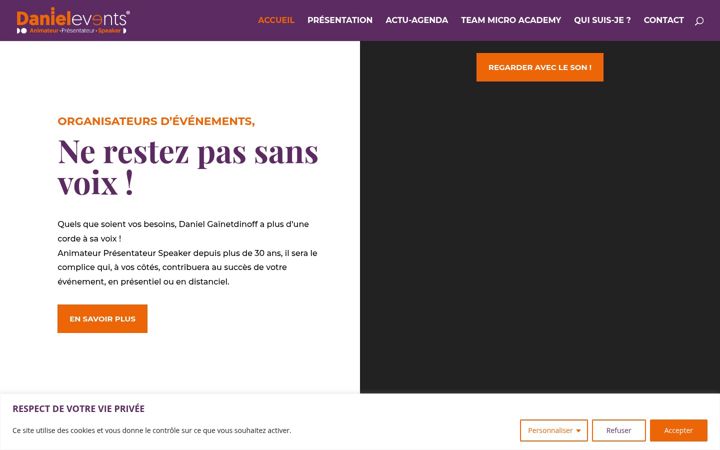 Zrzut ekranu danielevents.fr