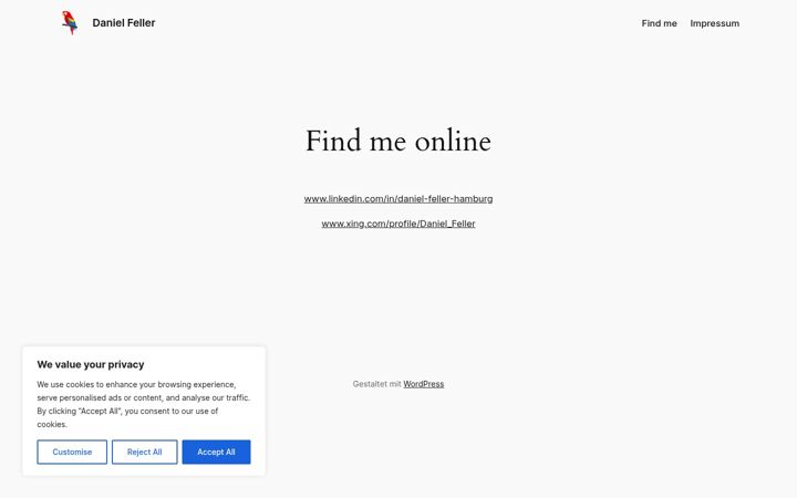 Screenshot of danielfeller.de