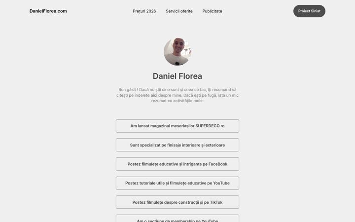 Screenshot of danielflorea.com
