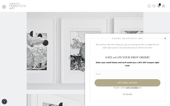 Screenshot of danielfranciscoart.com