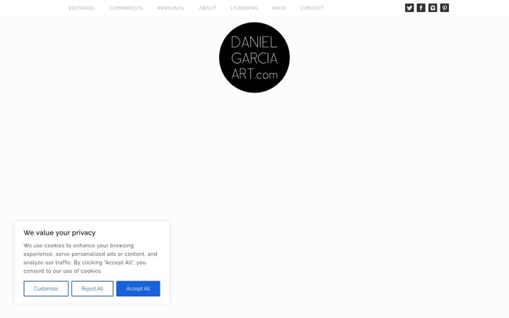 Screenshot of danielgarciaart.com
