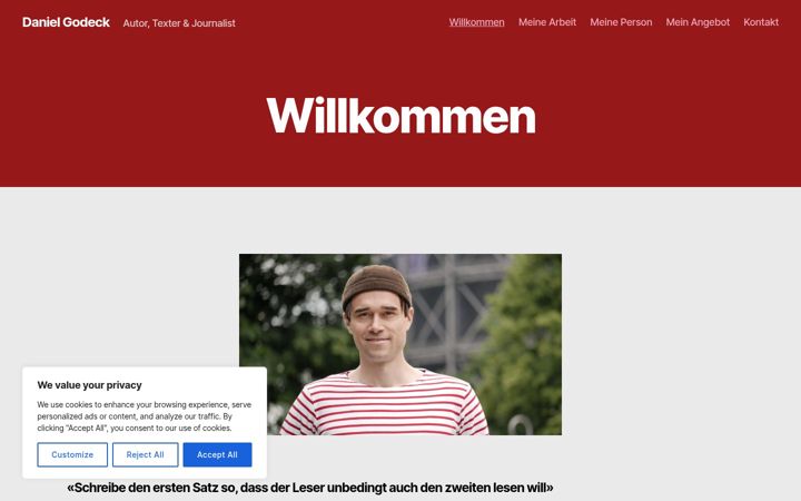 Screenshot of danielgodeck.com