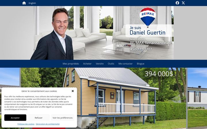 Screenshot of danielguertin.com