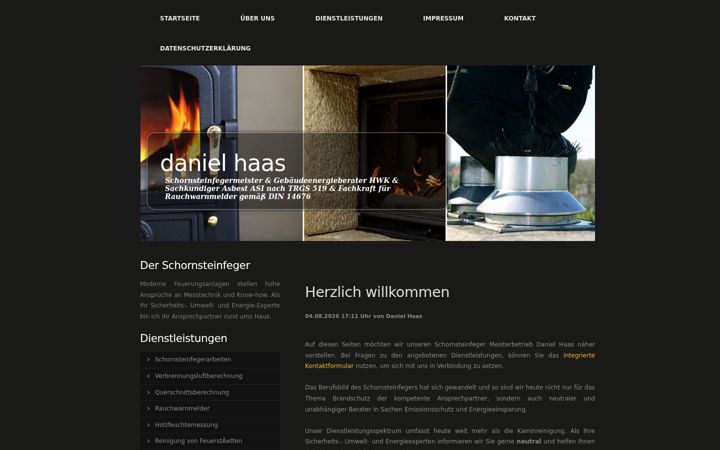Screenshot of danielhaas-schornsteinfeger.de