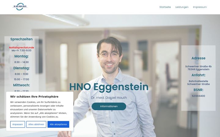 Screenshot of danielhauth.de