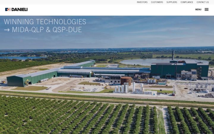 Screenshot of danieli.com