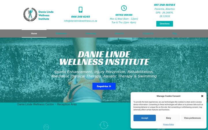 Екранна снимка на danielindewellness.co.za