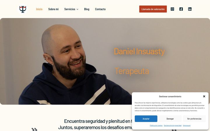 Screenshot of danielinsuasty.com