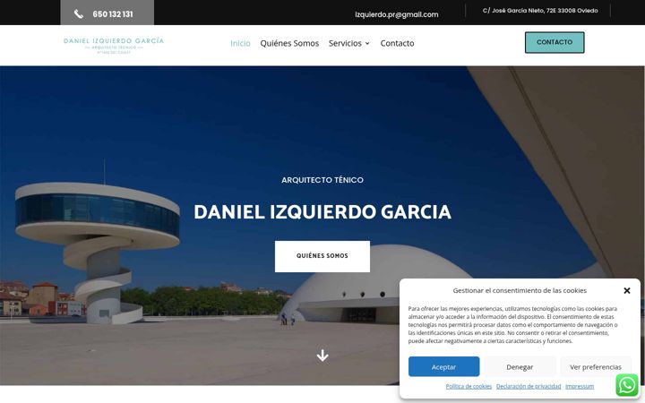 Skærmbillede af danielizquierdoarquitectotecnico.es
