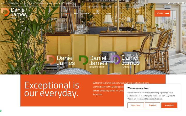Screenshot of danieljamesgroup.co.uk