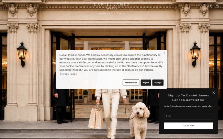 Screenshot of danieljameslondon.com