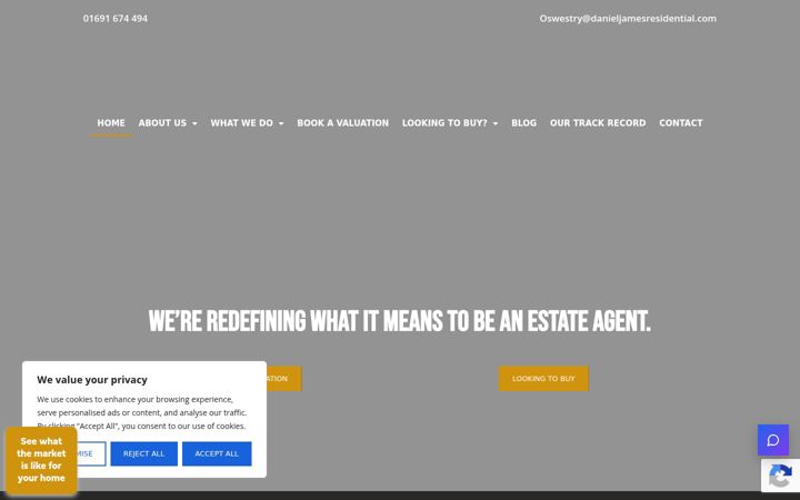 Screenshot of danieljamesresidential.com
