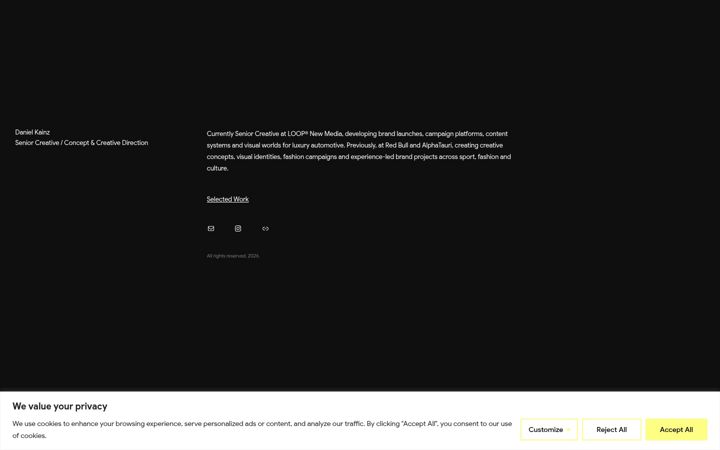 Screenshot of danielkainz.com