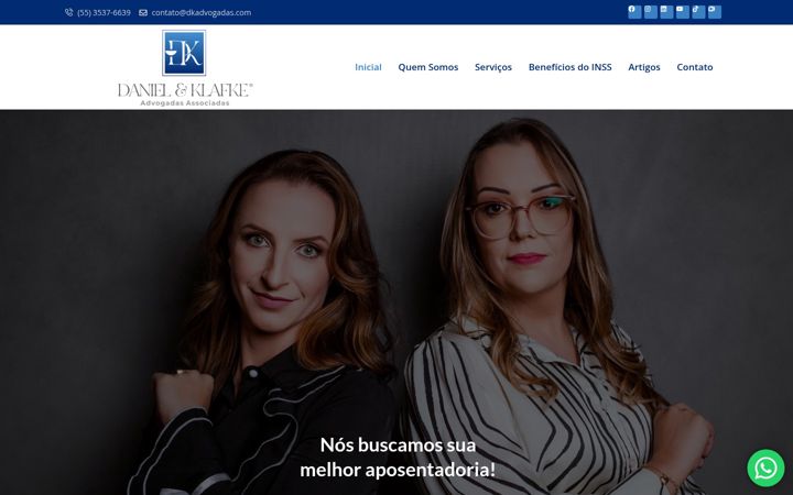Skærmbillede af danielklafkeadvogadas.com.br