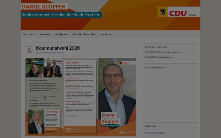 Screenshot of danielkloepper.de