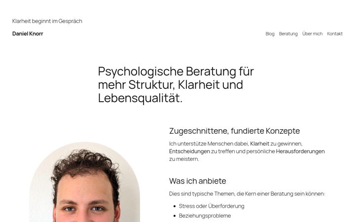 Screenshot von danielknorr.de