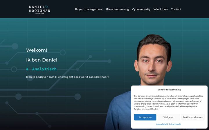 Screenshot von danielkooijman.nl